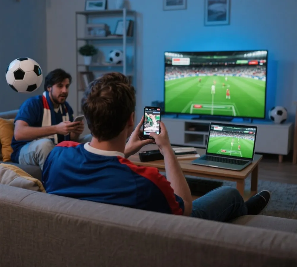 直播观看设备选择示意图